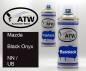 Preview: Mazda, Black Onyx, NN / UB: 400ml Sprühdose + 400ml Klarlack - Set, von ATW Autoteile West.